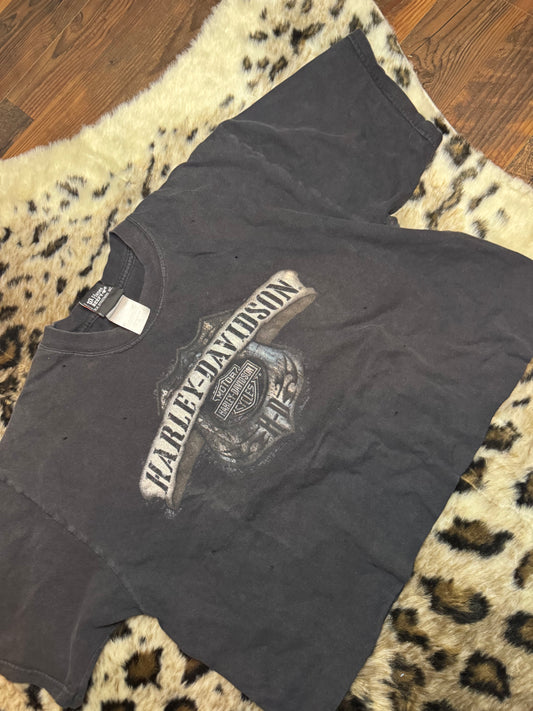 Large upcycled HD crop tee