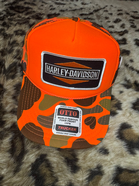 Orange Camo H-D Hat