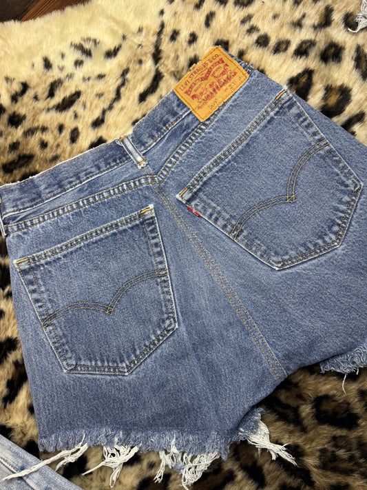 Upcycled High-Rise denim cutoff