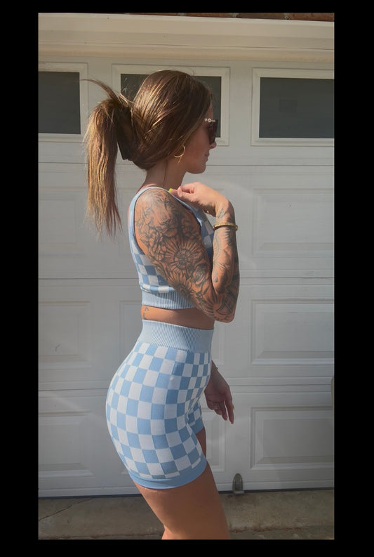 Blue Checkmate Set