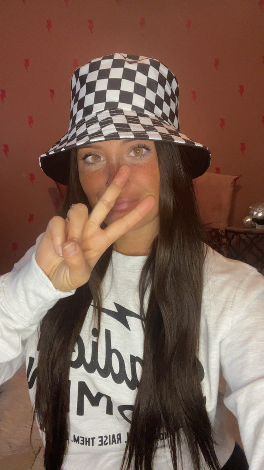 Checker Bucket Hat